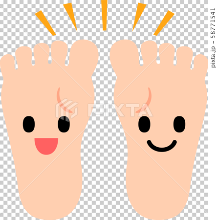 笑顔の足のキャラクター のイラスト素材