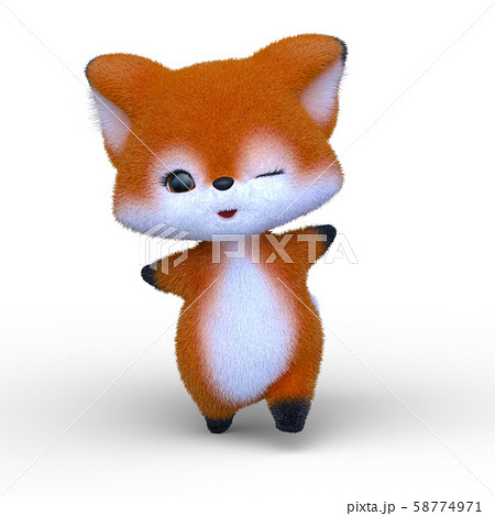 きつねのミニキャラ 58774971