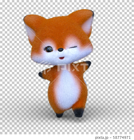 きつねのミニキャラ 58774971