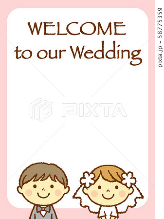 ウエディング　ウエルカムボード　WELCOME 58775359