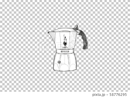 エスプレッソ メーカー マキネッタのイラスト素材