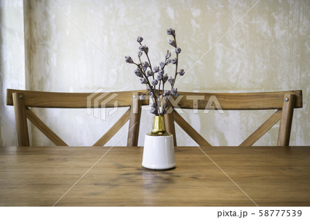 Classic wooden furniture in coffee shop 58777539