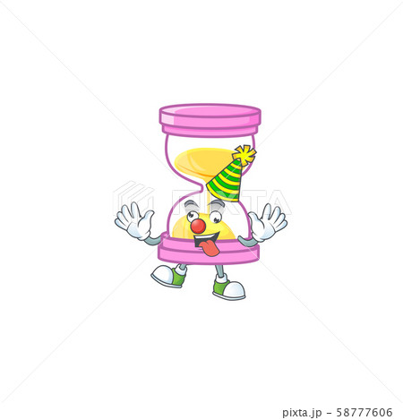 Clown Sandglass Isolated With On White Background のイラスト素材
