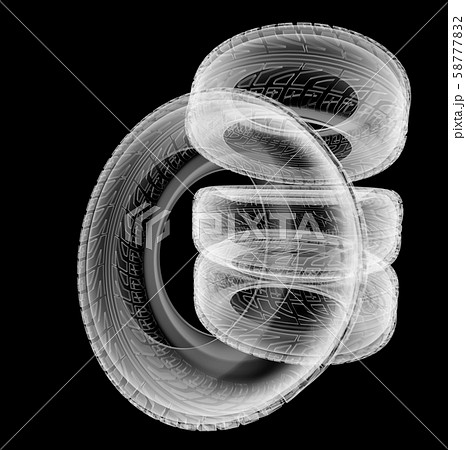 Car wheels X-Ray style Car wheels X-Ray style 58777832