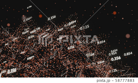 Abstract network of lines and random numbers Abstract network of lines and random numbers 58777883