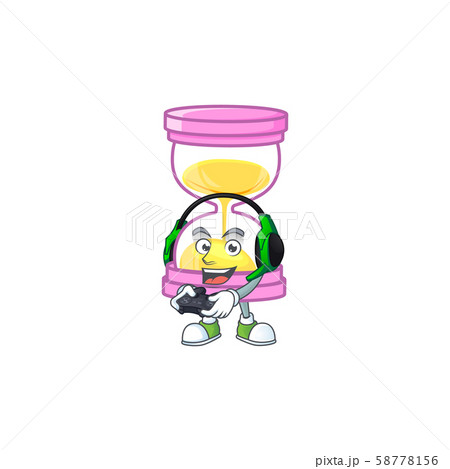 Gaming Cartoon Sandglass With Character Mascot のイラスト素材