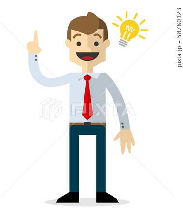 Vector of a businessman with an idea Vector of a businessman with an idea 58780123