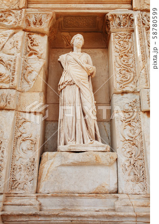 Old statues of the destroyed city of Ephesus in Old statues of the destroyed city of Ephesus in 58780599