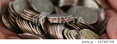 Hand businessman putting pin money Hand businessman putting pin money 58780708