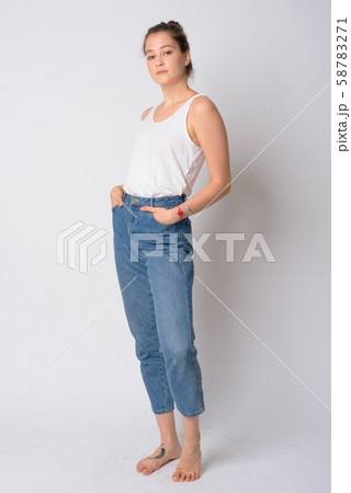 Full body shot of young beautiful woman 58783271