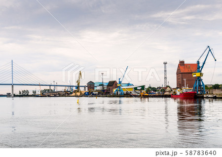 View of the commercial harbour of Stralsund View of the commercial harbour of Stralsund 58783640