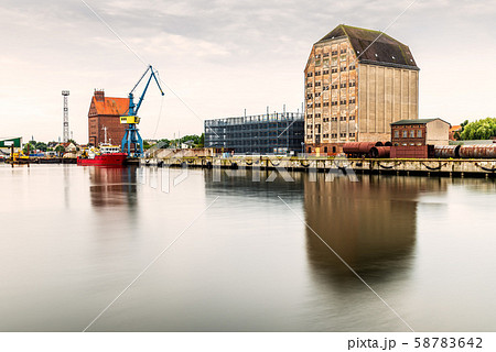 View of the commercial harbour of Stralsund View of the commercial harbour of Stralsund 58783642