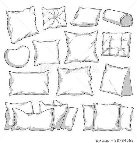 Hand Drawn Sketch Of Pillows Stock Illustration  Download Image Now   Pillow Cushion Illustration  iStock