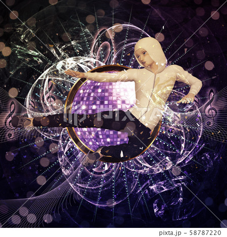 Male dancer jumping 58787220