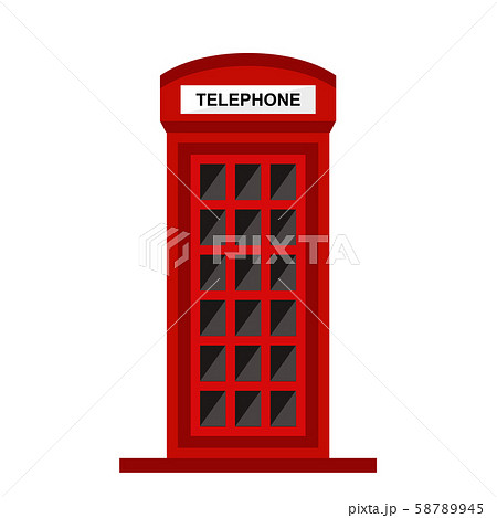 red telephone booth isolated on white background illustration red telephone booth isolated on white background illustration 58789945
