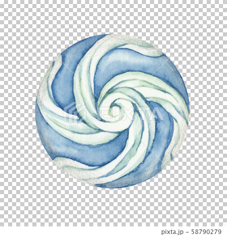 算命自然四元素風格水彩插圖 58790279