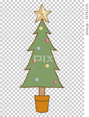 シンプルなクリスマスツリー 58791120