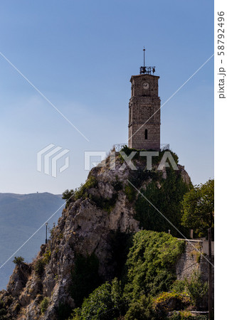Old tower with clock 58792496
