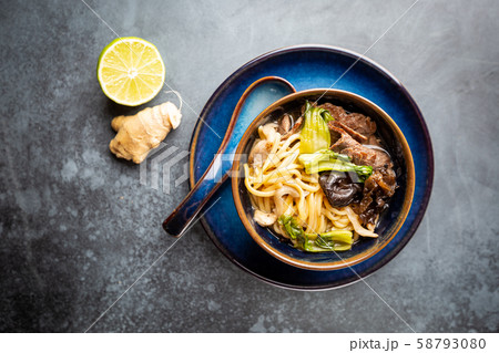 Asian ramen noodles soup Asian ramen noodles soup 58793080