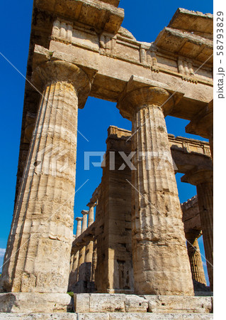 The greek Temple of Hera-II. Paestum, Italy 58793829