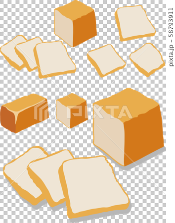 Illustration material, bread, vector 58793911