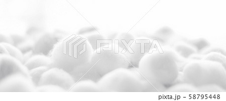 Organic cotton balls background for morning Organic cotton balls background for morning 58795448