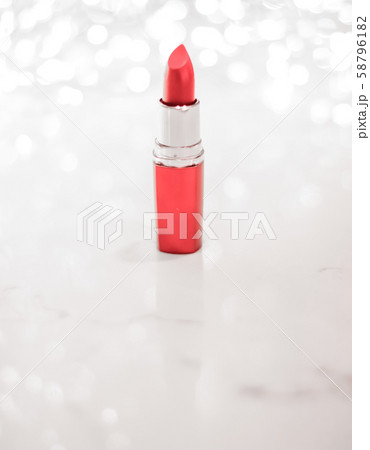 Coral lipstick on silver Christmas, New Years and Coral lipstick on silver Christmas, New Years and 58796182