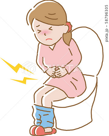 トイレ　腹痛　女性 58796305
