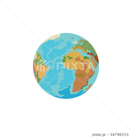 Color vector image. Planet Earth, globe on a white background 58796553