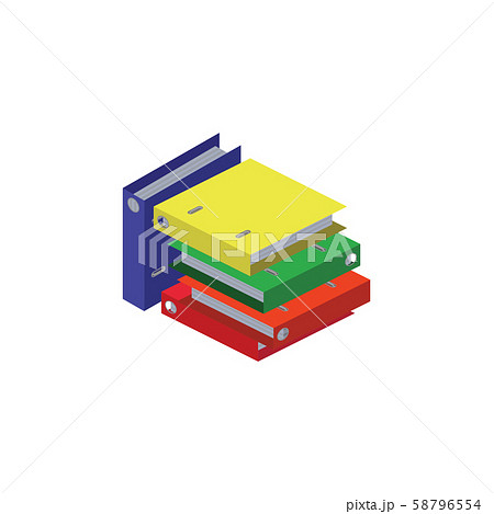 Color vector image. A stack of folders. Bright office folders 58796554