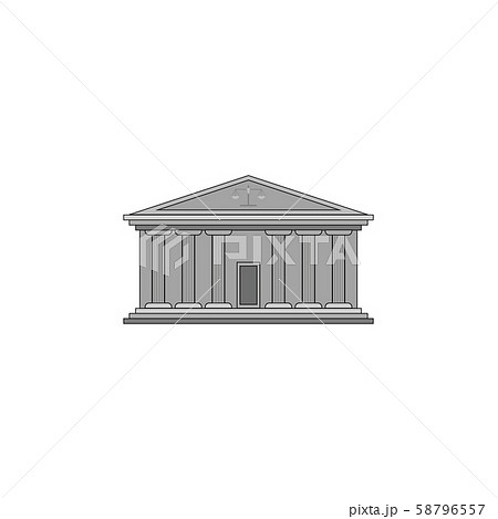 Color vector image. Court building with columns 58796557