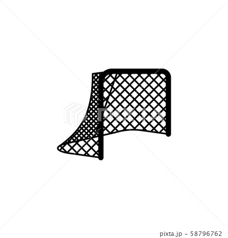 Hockey net. Hockey Gates icon white on a black background Hockey net. Hockey Gates icon white on a black background 58796762