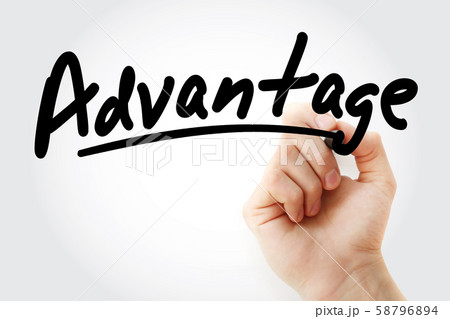 Hand writing Advantage with marker Hand writing Advantage with marker 58796894