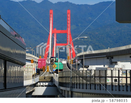 経済大動脈 六甲大橋 ハーバーハイウェイ 経済大動脈 六甲大橋 ハーバーハイウェイ 58798035