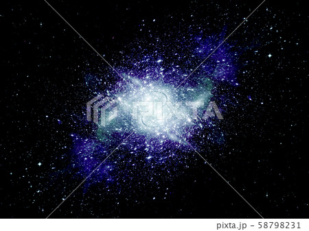 Stars, dust and gas nebula in a far galaxy Stars, dust and gas nebula in a far galaxy 58798231