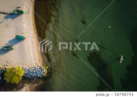 Fishing ships on the beach in Gdynia Orlowo, view Fishing ships on the beach in Gdynia Orlowo, view 58798743