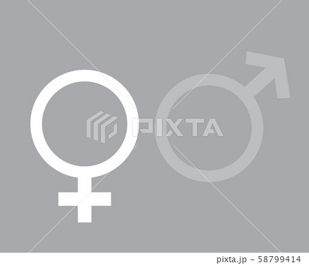 Gender symbols, sign symbol, vector illustration. 58799414