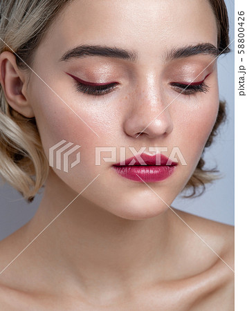 Beauty portrait of young woman. 58800426