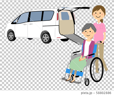 Welfare vehicle elderly and care staff 58802886