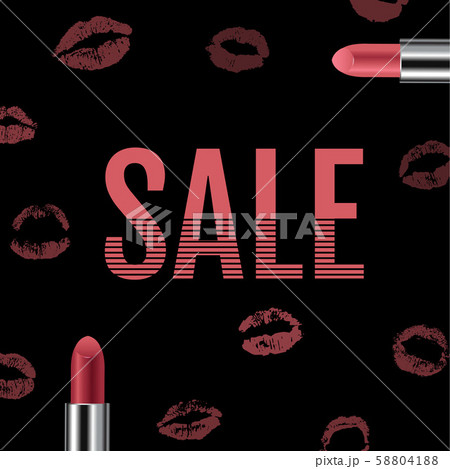 Sale Poster With Red Female Lipsticksのイラスト素材 [58804188] - PIXTA