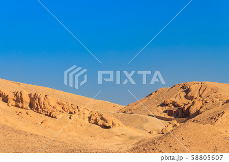 Valley of kings on West Bank of Nile river 58805607