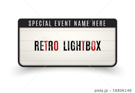 Retro lightbox billboard vintage frame. Vintage banner light box. Cinema or show signboard 58806146