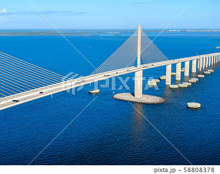 Aerial view of Sunshine Skyway Bridge Aerial view of Sunshine Skyway Bridge 58808378