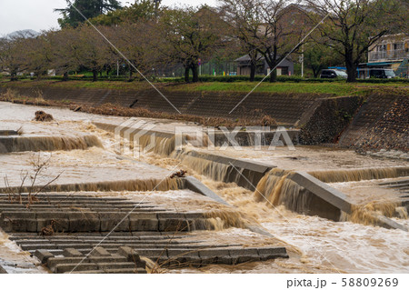 増水後の魚道の様子 58809269