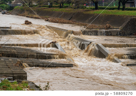 増水後の魚道の様子 58809270