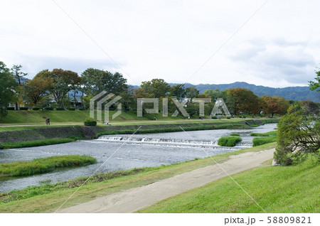 京都・北大路橋周辺からの鴨川の眺め 58809821