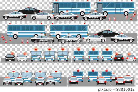 護送車とパトカー 58810012