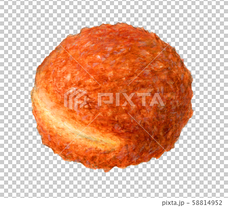 麵包咖哩麵包手繪水彩 58814952