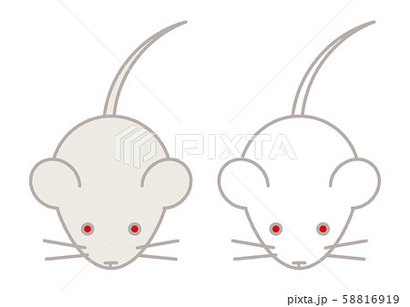 シンプルねずみ素材 罫線ベージュのイラスト素材