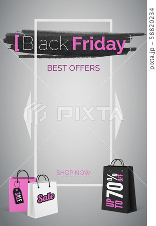 Black friday best offers web banner vector template 58820234